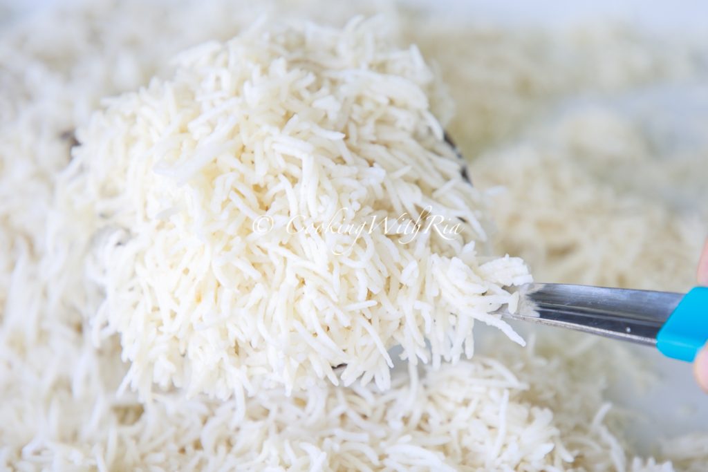 basmati rice and scooper